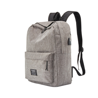 品名: 韓版休閒學生雙肩背包防水多功能背包商務電腦背包(淺灰色) J-14014