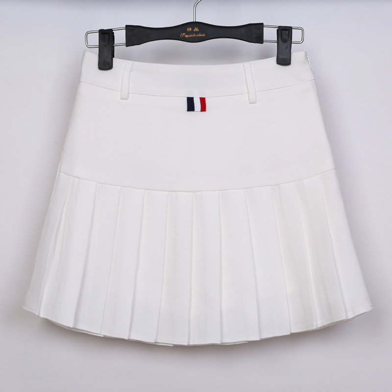 品名: 學院AA高腰百褶裙網球裙半身短裙褲(白色) J-12951
