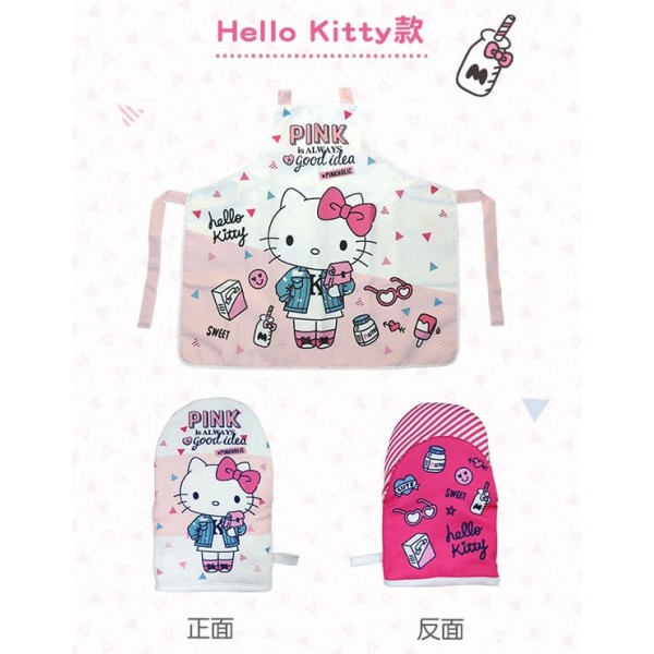 7-11 限量圍裙 隔熱手套組-Hello Kitty款
