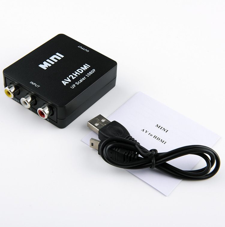 品名: 環保包裝AV轉HDMI轉換器迷你AV TO HDMI高清視頻轉換器(黑色) J-14217