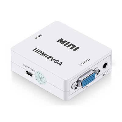 品名: 筆電桌機電視顯示器HDMI轉VGA視頻轉換器高清 HDMI to VGA轉換器 HDMI TO VGA(白色) J-14208