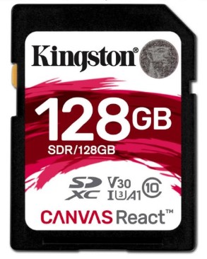 金士頓 Canvas React SDXC UHS-I 128GB 記憶卡
