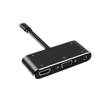 品名: 4k*2k USB3.1 Type-C 轉HDMI VGA含音頻支持PD上行供電轉換線 J-14637
