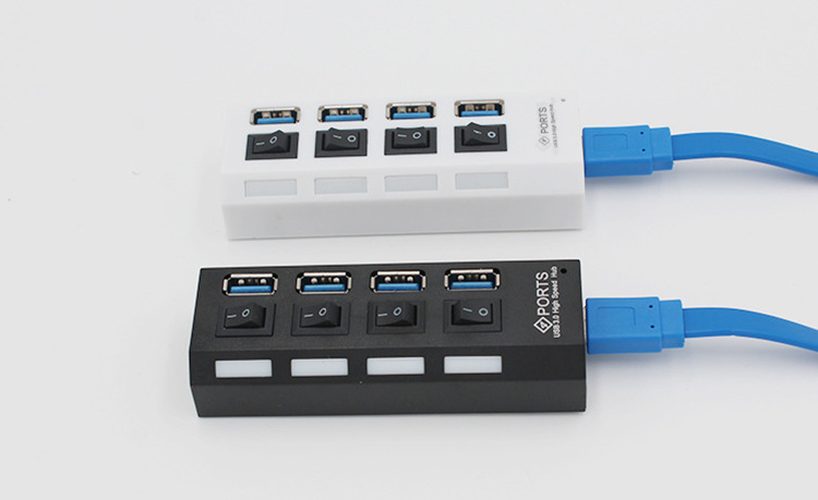 當日出貨_品名: 環保包裝USB3.1Type-C HUB 4 PORT 3.0集線器USB3.1Type-C HUB獨立開關(黑色) J-14601