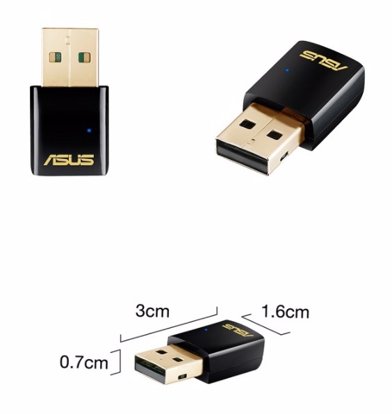 ASUS華碩 USB-AC51 雙頻Wireless-AC600 WiFi介面卡