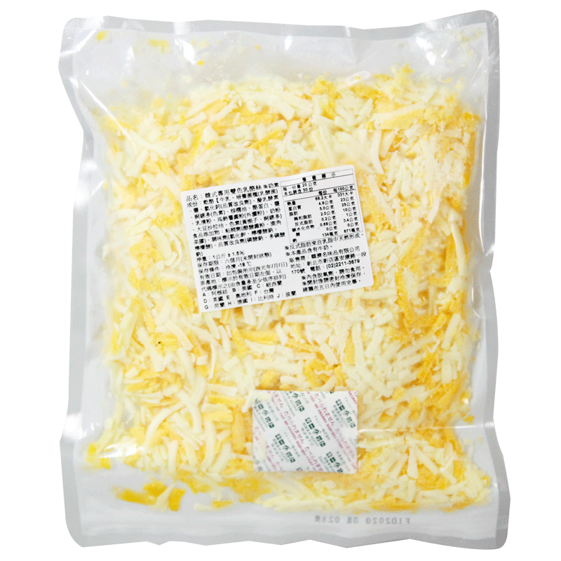 低溫配送_韓式專用雙色乳酪絲(冷凍)한식전용 Two Color 치즈(냉동)1kg