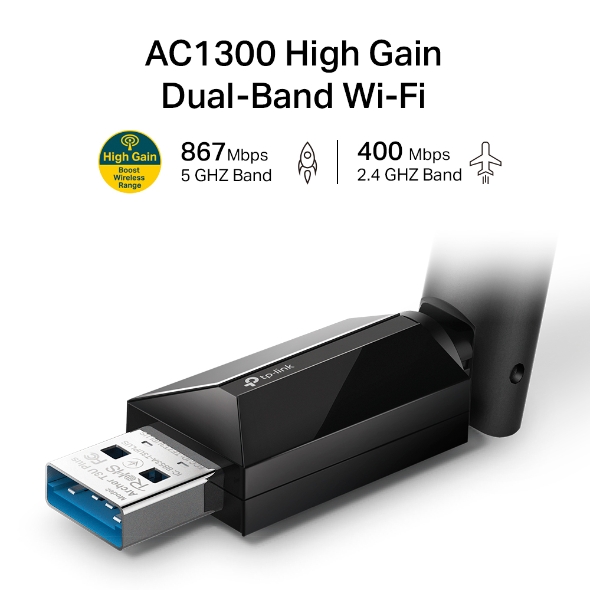 TP-Link Archer T3U Plus 1300Mbps 雙頻wifi網路USB無線網卡