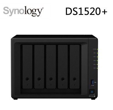 Synology群暉科技 DiskStation DS1520+ 5Bay NAS網路儲存伺服器