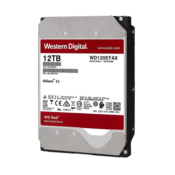 WD RED 12TB NAS HDD WD120EFAX SATA3/5400/256M