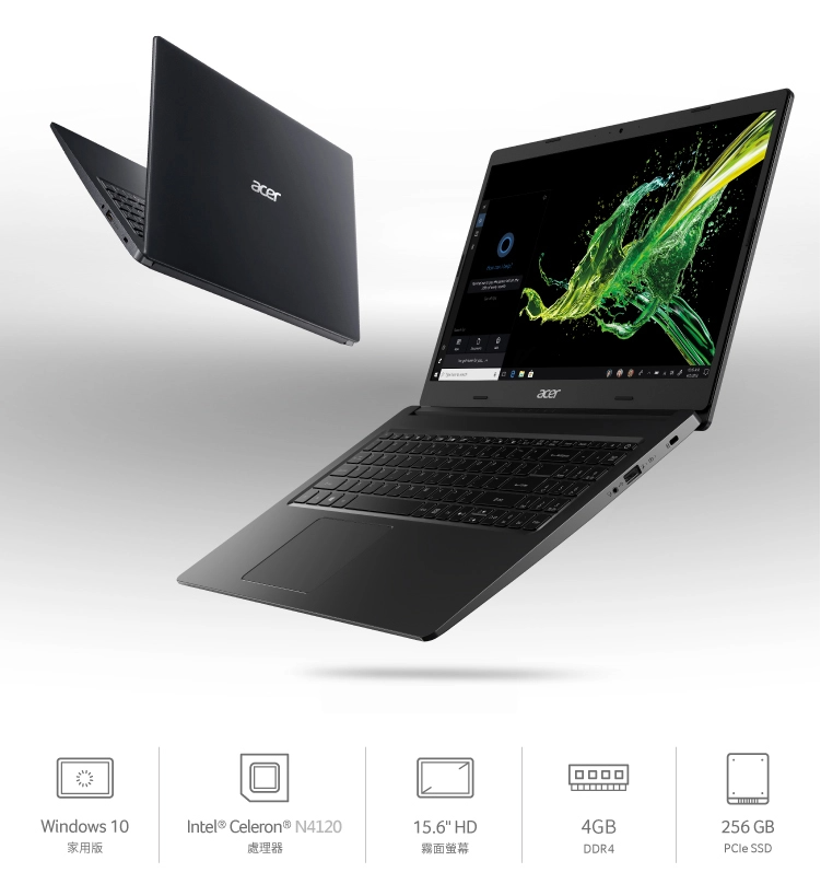 Acer Aspire A315-34-C76J 黑 4GB DDR4 256GB SSD