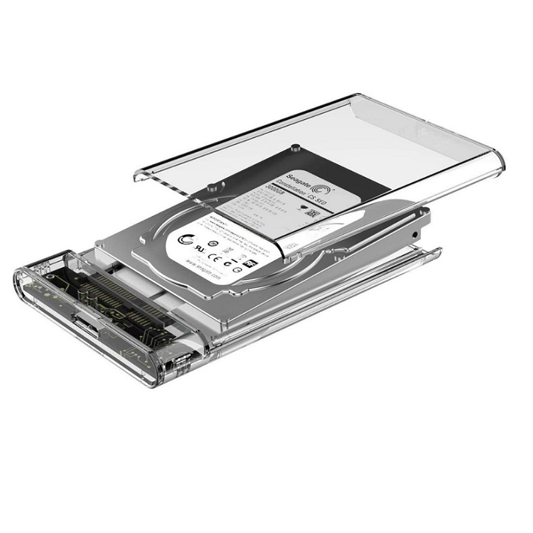 透明SSD固態機械2.5寸筆記型SATA串口USB 3.0高速硬碟外接盒
